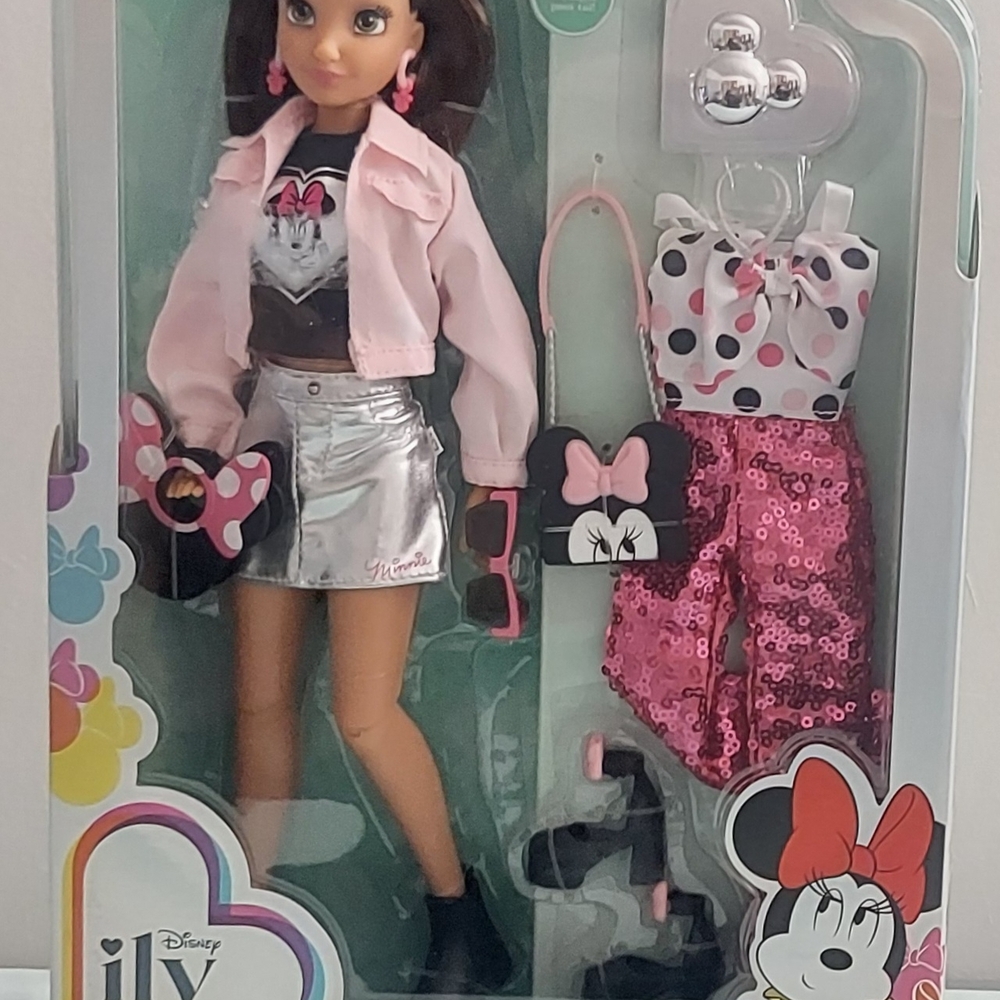 Disney Minnie Mouse Doll Outfit Set - Pink & Silver
